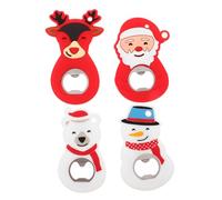 MAGICLULU 4 pièces Décapsuleurs Magnétiques de Noël Ouvre Bouteilles Ludiques et Design Cartoon pour Cuisine et Bar Accessoires Portables pour et