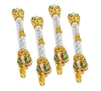 MAGICLULU 4 Pièces Délicate Mezouza Porte Mezuza pour La Maison Mezouza Religieuse Mezouza Côté Porte Mezouza Juive Mezouza en Métal avec Rouleau Mezouzah Artisanat Mezouza Classique Alliage