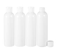 MAGICLULU 4 Pièces Flacon Secondaire en Plastique Blanc 500ml Bouchon à Bascule, Léger et Portable, et Alcool, Facile à Nettoyer Couleur Aléatoire