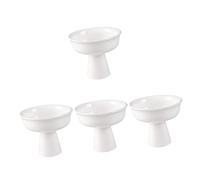 MAGICLULU 4 Pièces gobelet à dessert multi-usages coupes glacées tasse à mousse tasses du désert pot de glace pot glace bol de smoothie glacé tasse de pudding de restaurant céramique blanche