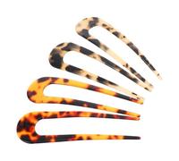 MAGICLULU 4 Pièces Grosse Pince à Cheveux U en Acétate pour Femmes, Accessoire Chic et Portable pour Créer de Beaux Chignons Lors de Mariages ou Fêtes