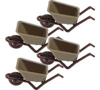 MAGICLULU 4 Pièces Modèle De Chariot Kit De Maison Miniature Mini-Jouets Accessoires Miniatures pour Maison De Poupée De Fée Mini-Choses Jouets Miniatures Décor Plastique Olive Green