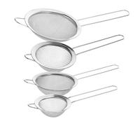 MAGICLULU 4 pièces Passoire Fine Inox avec Poignée Tamis pour Filtrer Thé Jus Farine et Sucre Cuisine