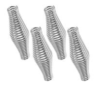 MAGICLULU 4 Pièces Poignée à Ressort Acier Robuste pour Barbecue et Poêle à Bois Poignée Résistante à Haute Température pour Foyer Extérieur et Fumoir Installation Facile et Grip Ergonomique