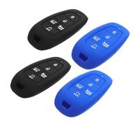 MAGICLULU 4 Pièces Silicone Car Key Fob Cover Compatible With Hyundai Button Anti-slip Protective Shell For Smart Remote Entry Stylish Color Precise Cutouts