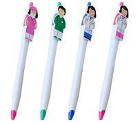 MAGICLULU 4 Pièces Stylos À Bille D' Stylos De Médecin Mignons Stylos À Bille D'encre Gel De Dessin Animé Pour Les Médecins Travailleurs De La Santé Aides-Soignants Écoliers