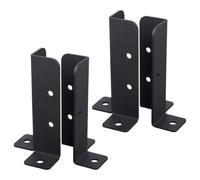 MAGICLULU 4 Pièces Support Ancrage Poteau Fer pour Terrasse et Balcon Résistant Rouille Compact et Adapté pour Fixation de Clôture et Boîte aux Lettres