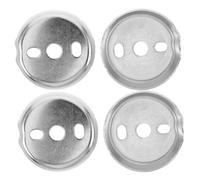 MAGICLULU 4 Pièces Support de Fixation Rond en Acier Inoxydable Argenté pour Barre de Serviette de Salle de Bain, Installation Facile et Résistance à L'usure, Compatible Porte-papier