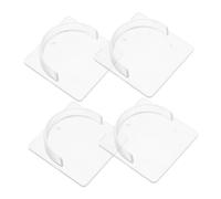 MAGICLULU 4 Pièces Support de Tringle de Canne à pêche tiges Colle Mur Support Barre de Aucun Support de Tringle à Rideau percé Support de Tringle à Rideau sans Clou Plastique