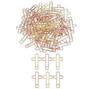 MAGICLULU 40 Pinces à Papier en Métal de Croix, Lot de 40, Porte-documents et Trombones Bibliques pour Papeterie Bureau, Clips Mémo Décoratifs pour Organisation et Documents