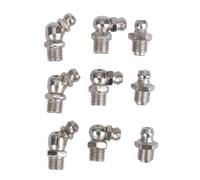 MAGICLULU 45pièces Kit de Embouts de Graissage Droit et Coudé pour Accessoires Mécaniques Assortiment Complet de Raccords Graisseurs Robustes