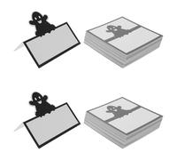 MAGICLULU 48 Pièces Halloween Table Seating Cards With Pumpkin Spider Ghost Skull Designs Gothic Tent Place Cards For Party Dinner Arrangement And Holiday Decor