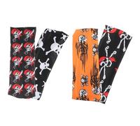 MAGICLULU 4pcs Bandeaux pour Cheveux Tête de Mort Halloween en Polyester Respirant et Confortable pour Fête Costume Halloween