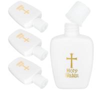 MAGICLULU 4Pcs Bouteille d'eau bénite Bouteille de décoration Religieuse Ballons première Communion des vases hydraulique Hauts de Forme Bouteille d'eau de bénédiction bénitier Plastique