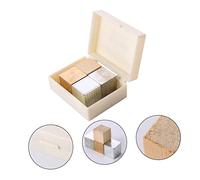 MAGICLULU 4pièces Bloc De Densité Fer Aluminium Bois Éléments Scolaires Cube Physique