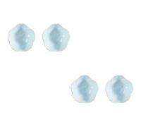 MAGICLULU 4pièces Bol De Sauce Céramique Design Fleurs Coupelles à Condiments Porcelaine Pour Cuisine Bbq Et Picnics Bleu