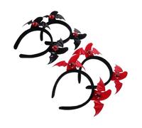 MAGICLULU 4pièces Serre-tête à Cornes De Démon Noir Coiffe à Cornes Pour Halloween Accessoires De Coiffure Pour Cosplay Et Fêtes Costumées
