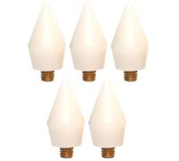 MAGICLULU 5 Embouts de Cire Recharge pour Stylo Art Diamant, Outil à Strass Double Tête en Métal Blanc, Accessoire Nail Art Précis pour Pose de Strass, Kit 5 Pièces pour Décoration Ongles