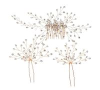 MAGICLULU 5 Ensembles couvre-chef de mariée hair charms hair toppers diadème de perles pince à cheveux de mariée épingle à cheveux décor coiffe de mariée romantique peigne à cheveux exquis