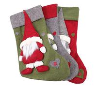 MAGICLULU 5 Ensembles De Noël Décoration Rétro Chaussettes De Luxe Chaussettes De Haute Qualité À Travers La Trousse De Toilette Empaqueter Nains Tissu Non Tissé 3 Pièces * 5