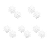 MAGICLULU 5 Ensembles Set De Table Flocon De Neige Décoration De Noël Sets De Table Flocon De Neige Christmas Decoration Table Noel Tapis De Vaisselle Décor De Napperon 2 Pièces * 5