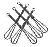 MAGICLULU 5 Fouets Mélangeurs en Plastique Noir Réutilisables pour Teinture Capillaire Cuisine, Accessoires Polyvalents Adaptés au Mélange de Produits Cosmétiques et Culinaires