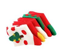 MAGICLULU 5 Paires Chaussettes De Noël Fête De Noël Chaussettes De Sapin De Noël De Fête pour Enfants Traîneau pour Enfants Chaussettes d'hiver pour Enfants Bas De Noël Père Noël Coton