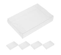 MAGICLULU 5 pièces Boîte de Rangement Cassette Audio PVC Transparent Étui Empilable Antidérapant et Résistant Poussière Organiseur Compact pour Exposition et Stockage