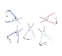 MAGICLULU 5 pièces Ciseaux Miniatures de Sécurité Pliants Acier Inoxydable pour Couture Loisirs Créatifs Bricolage Scolaire et Découpe de Tissu avec Protection Glissière pour Garçon Fille