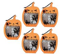 MAGICLULU 5 Pièces Décoration d'halloween Décoration pour Enfants Modèle pour Enfants Service Fait Maison Personnaliser Modèle en Brique Rouge Piscine Buse en Bois Orange