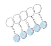 MAGICLULU 5 pièces Porte-clés Globe avec Pendentifs Décoratifs Accessoires Légers pour Clés Sacs Décoration de Fête Cadeau Anniversaire Porte-clés Créatif pour Femmes