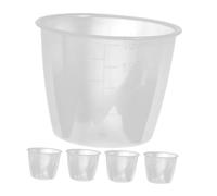 MAGICLULU 5 pièces Tasse à Mesurer Riz Plastique Transparente avec Graduation Précise Robuste et Facile à Nettoyer pour Cuisson Riz Farine et Sirop Accessoire Cuisine Réutilisable