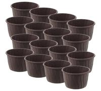 MAGICLULU 50 Pièces de Moules à Cupcakes Marron en Papier Alimentaire Antiadhésif et Résistant à L'huile, Forme Élégante, pour Fêtes de Thé et Restaurants