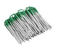 MAGICLULU 50 Pièces Piquets de Sol en Fil Galvanisé de U pour Jardin, Ancrage Sécurisé des Bâches Extérieures, Tuteurs Robustes et Pratiques pour Usage Extérieur