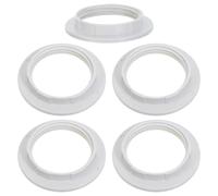 MAGICLULU 5pcs Anneaux D'abat-jour Beige en Plastique pour Douille E27 Structure Filetée Complète et Anneau Épais pour Fixation Sécurisée en Maison ou Bureau