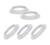 MAGICLULU 5pcs Anneaux de Fixation pour Douille à Vis E27 en Plastique Beige Structure Filetée Complète et Bague Épaisse pour Lampe, Dissipation de Chaleur et Prolongation de Vie pour Usage