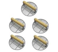 MAGICLULU 5pièces Aluminium Alloy Burger Press Avec Poignée Presse à Burger Résistante Pour Smasher De Hachée Outil De Cuisine Pratique Pour Bbq