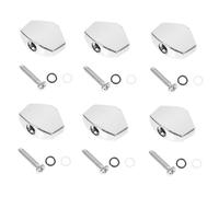 MAGICLULU 6 ensembles Poignées Accordeur Métal pour Guitare Folk Capuchons Robustes pour Têtes Accordage Remplacement pour Instruments à Cordes Argenté