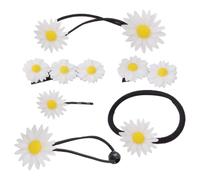 MAGICLULU 6 Pièces Barrette Marguerite en Acrylique, Accessoire Cheveux Élégant et Pratique de Fleur, pour Voyage et Fête Musicale