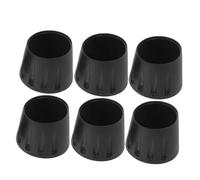 MAGICLULU 6 Pièces Cales D'isolation pour Pieds de Support d'enceinte 35 mm en Caoutchouc Noir, Pieds Antidérapants, Protège Le Sol pour Studio et Performances