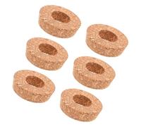 MAGICLULU 6 Pièces Couvercles en Liège pour Verrines en Verre avec Trou Central pour Plantes Hydroponiques Bouchons en Liège pour Bocaux Et Pots Élégants Transparente Couvercles De Remplacem