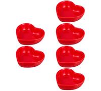 MAGICLULU 6 Pièces Ensemble D'Assiettes À Sauce En Forme De Coeur Petit Plat Assiette D'Apéritif Mini Bol À Condiments Bols En Forme De Coeur Bols À Sauce À Tremper Plats À Tremper À