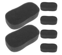 MAGICLULU 6 Pièces Éponge de Nettoyage pour Chevaux Rectangulaire Noire, Éponge Douce à Usage Polyvalent pour Préparation Concours et Entretien Régulier du Pelage Équin
