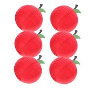 MAGICLULU 6 pièces Lanternes Papier Pomme Rouge Décoration Suspendue pour Salle de Classe Fête Anniversaire Shower et Rentrée Scolaire