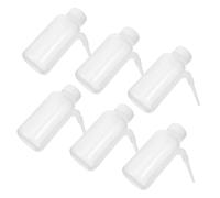 MAGICLULU 6 pièces Lot de Bouteilles de Lavage Laboratoire Polyéthylène Semi-transparent Large Ouverture Bouteilles à Presser Légères et Résistantes pour Rinçage Nettoyage et Distribution