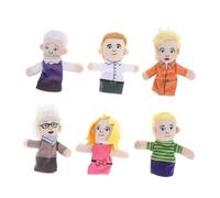 MAGICLULU 6 pièces Marionnettes Doigts Famille Peluche Douce Interactive Éducative pour Garçon Fille Jeu Histoires Créatif et Apprentissage