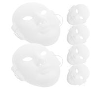 MAGICLULU 6 Pièces Masques Vierges à Peindre en Papier Blanc Halloween | Style Théâtre de Pékin, Surface Vierge pour Peinture, Fêtes et Spectacles, Créatif, Sûr pour Tous