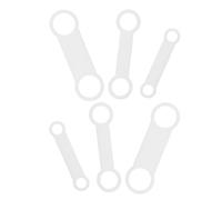 MAGICLULU 6 Pièces Médailles D'identification pour Collier D'animal de Compagnie Glisser sur Médaille pour Chien Silencieuse en Silicone Blanche, Élastique, Ajustable, pour Chien et Collier