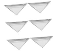 MAGICLULU 6 pièces Plateau de Pesée Inox Triangulaire pour Poudre Liquide et Bijoux Précision Carat Compact et Stable pour Laboratoire et Comptoir