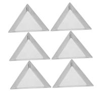 MAGICLULU 6 pièces Plateaux de Pesée Acier Inoxydable Triangulaires pour Bijoux Poudre Époxy Précision et Nettoyage Facile pour Laboratoire et Comptoir
